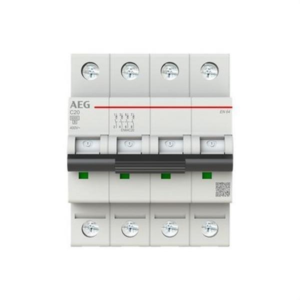 AEG Baja Tensión 2CDS254088R0204 Interruptor magnetotérmico EN60 4P 20A C
