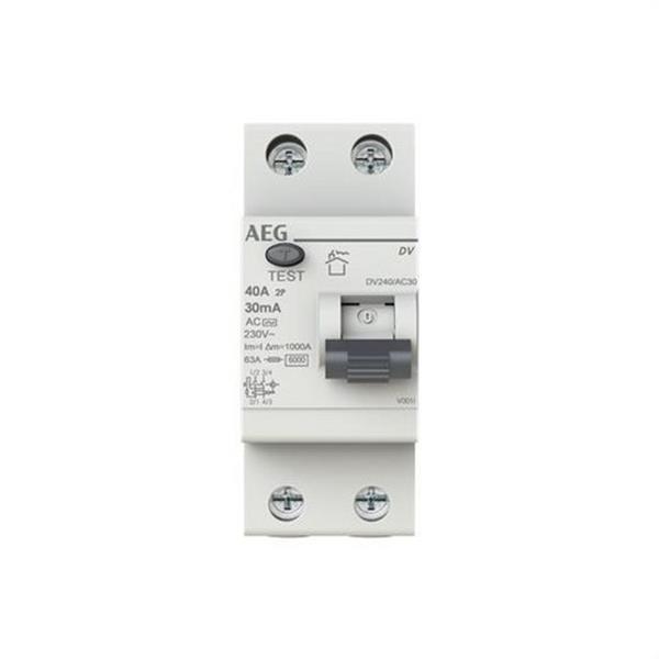 AEG Baja Tensión 2CSF202072R1400 Interruptor diferencial DV 2P 40A 30mA AC