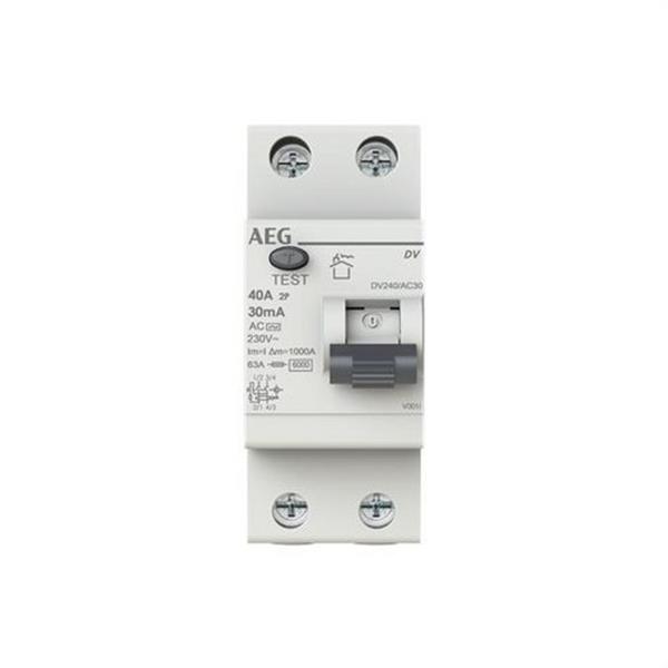 AEG Baja Tensión 2CSF202172R1250 Interruptor diferencial DV 2P 25A 30mA A