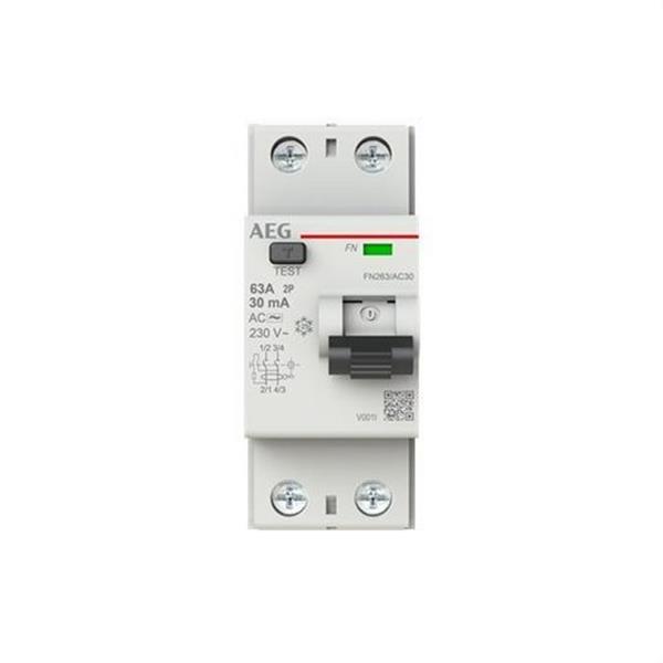 AEG Baja Tensión 2CSF702056R1630 Interruptor diferencial FN 2P 63A 30mA AC