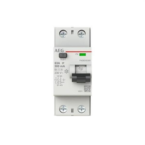AEG Baja Tensión 2CSF702756R3630 Interruptor diferencial FN 2P 63A 300mA Si