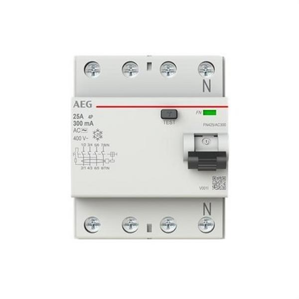 AEG Baja Tensión 2CSF704056R3250 Interruptor diferencial FN 4P 25A 300mA AC