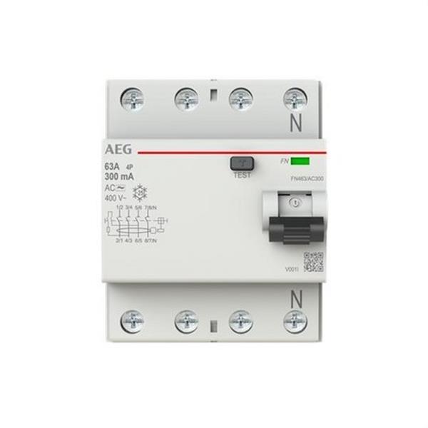 AEG Baja Tensión 2CSF704056R3630 Interruptor diferencial FN 4P 63A 300mA AC