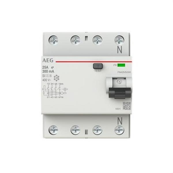 AEG Baja Tensión 2CSF704756R3250 Interruptor diferencial FN 4P 25A 300mA Si