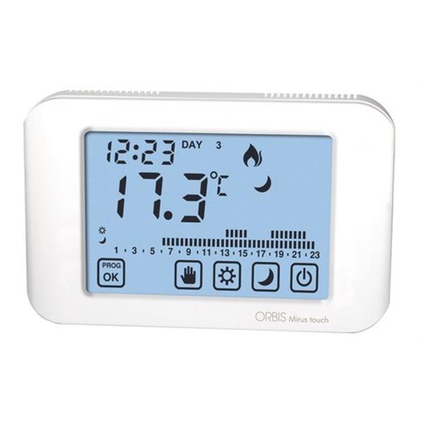 ORBIS OB325300 Cronotermostato MIRUS TOUCH pantalla táctil blanco