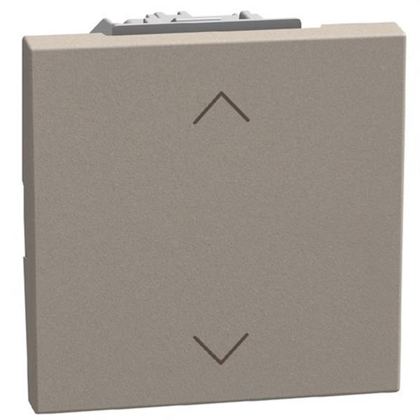 BTICINO YG4027NM2 Conmutador doble para persianas Light Now 2 módulos stone