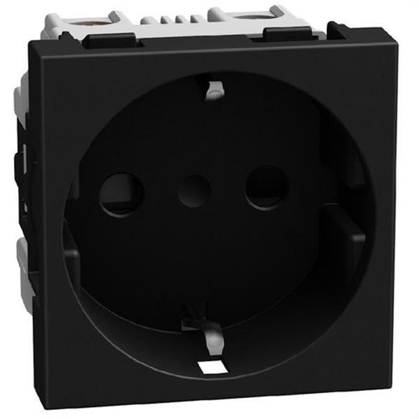 BTICINO YD4141 Base 2P+T Light Now 16A/250V conexión por tornillos dark 2 módulos