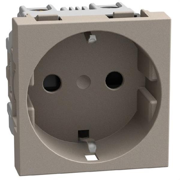 BTICINO YG4141 Base 2P+T Light Now 16A/250V conexión por tornillos stone 2 módulos