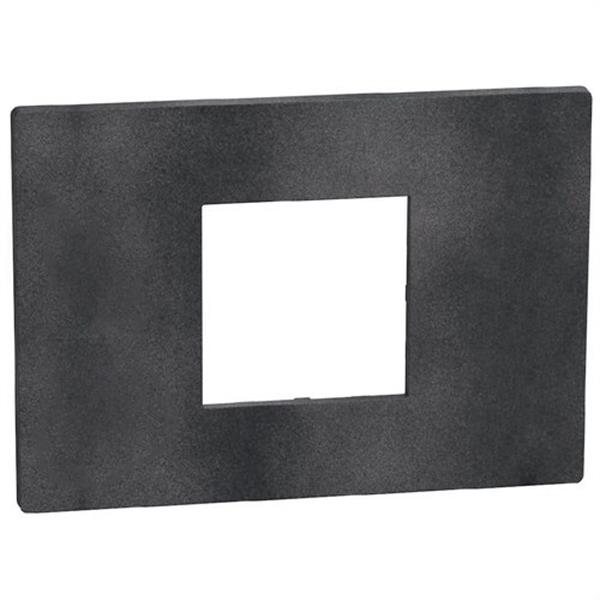 BTICINO YA4819DS Placa embellecedora Light Now 2 módulos centrados dark gris