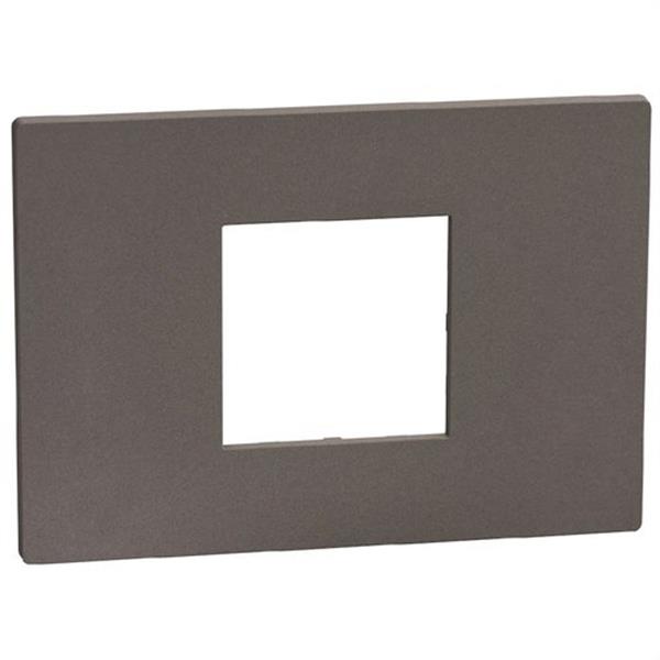 BTICINO YA4819GM Placa embellecedora Light Now 2 módulos centrados moka stone