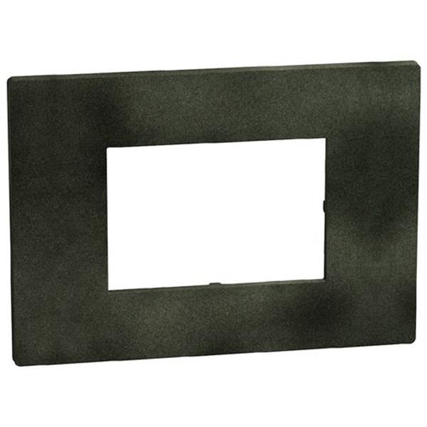 BTICINO YA4803DG Placa embellecedora Light Now 3 módulos dark verde