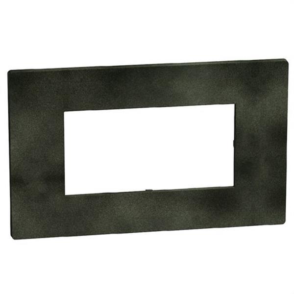 BTICINO YA4804DG Placa embellecedora Light Now 4 módulos dark verde