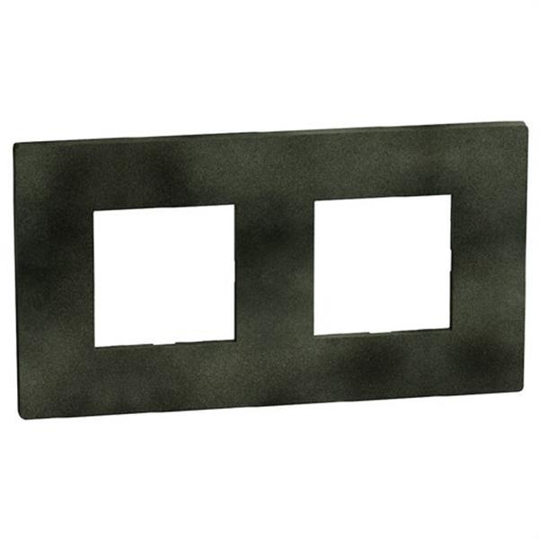 BTICINO YA4802M2DG Placa embellecedora Light Now 2+2 módulos dark verde