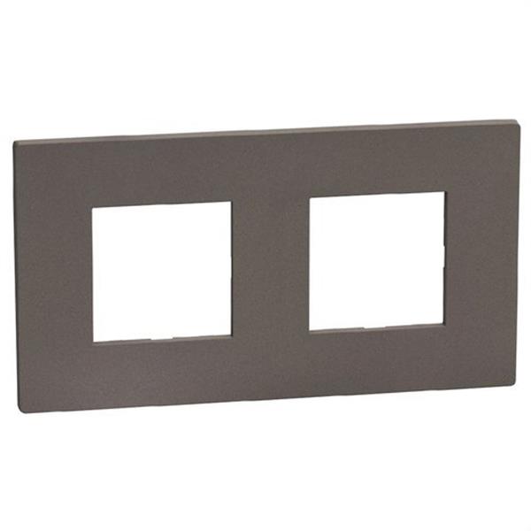 BTICINO YA4802M2GM Placa embellecedora Light Now 2+2 módulos moka stone
