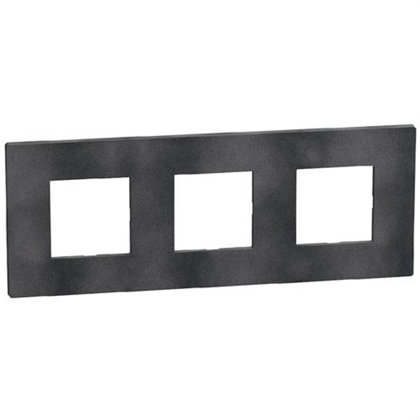 BTICINO YA4802M3DS Placa embellecedora Light Now 2+2+2 módulos dark gris