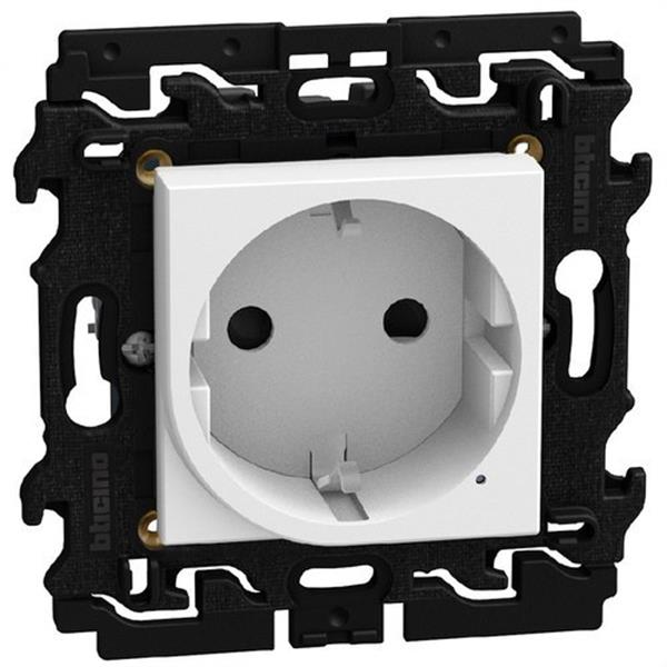 BTICINO YW4141AC Base de corriente conectada (estándar Schuko) Light Now con Netatmo blanco