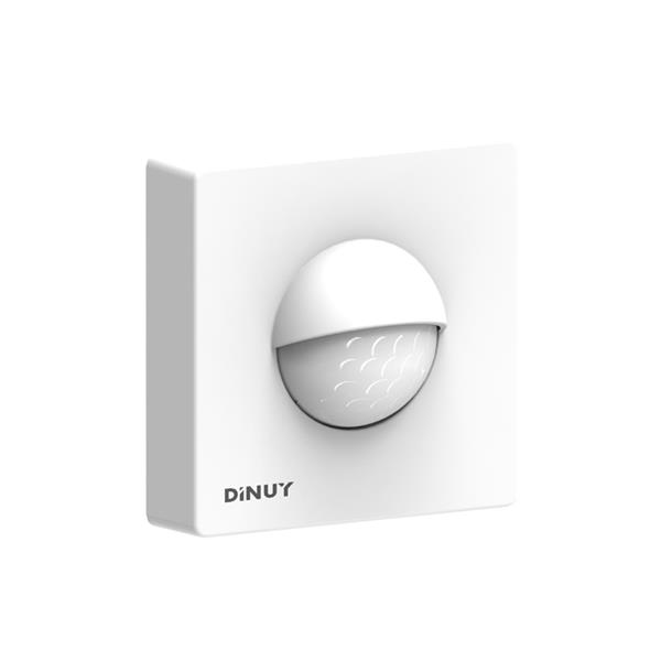 DINUY DM SUP B1B Detector de movimiento y presencia de superficie en pared 180º blanco