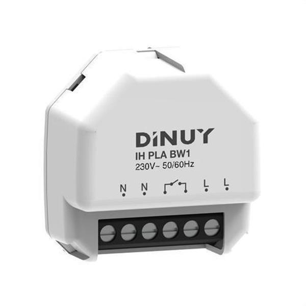 DINUY IH PLA BW1 Programador horario sin pantalla de 1 canal de 16A con Bluetooth