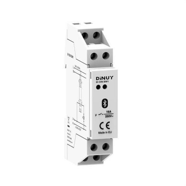 DINUY IH DIN BW1 Programador horario de 1 canal de 16A formato carril DIN con Bluetooth