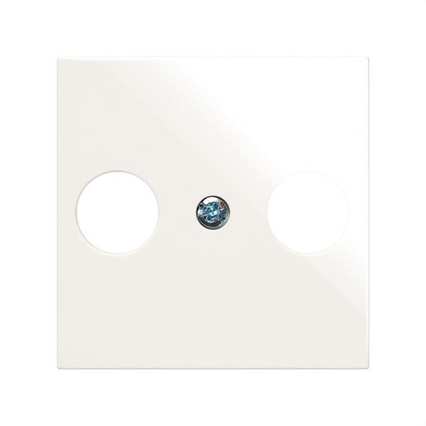 SIMON 20000054-090 Tapa SERIE SIMON 270 - EMPOTRAR para toma R-TV+Sat blanco