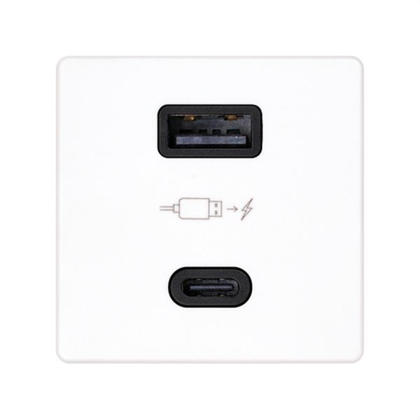 SIMON 2701196-030 Cargador USB doble A+C 30W Power Delivery SERIE 27 - EMPOTRAR