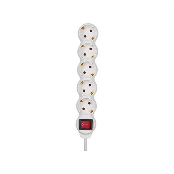 SIMON BM165509 Base 5 tomas TT interruptor cable 1,5m 3G1 blanco