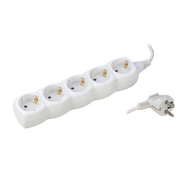SIMON BM166803 Base 5 tomas con TT cable 1,5m 3G1 blanco
