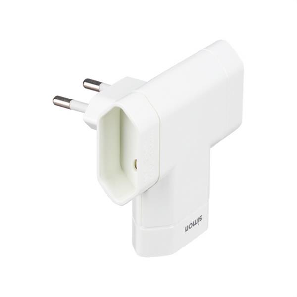 SIMON CL115801 Adaptador 3 tomas 10A 250V ultra plano blanco