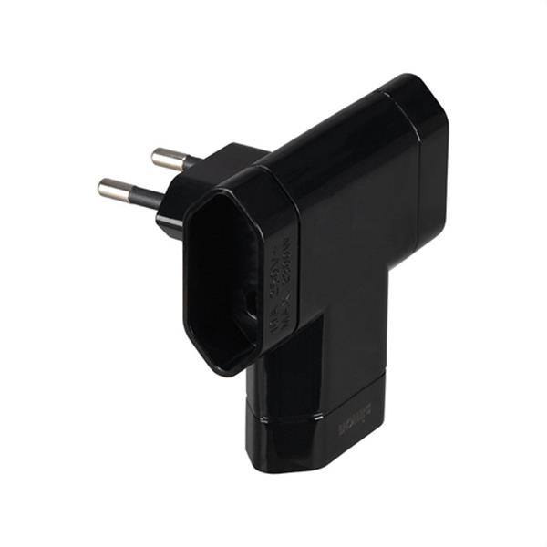 SIMON CL115818 Adaptador 3 tomas 10A 250V ultra plano negro