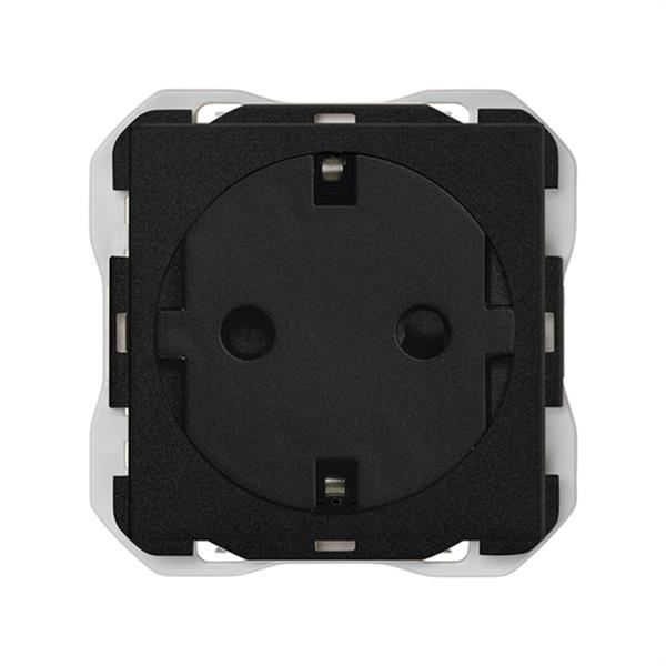 SIMON 20000435-098 Base de enchufe CLEAN SERIE SIMON 270 - EMPOTRAR schuko modular negro mate