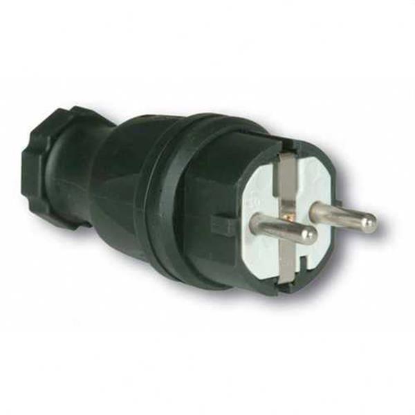 SIMON CL122201 Clavija goma 16A 250V negro