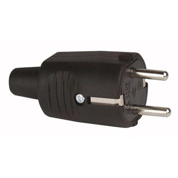 SIMON CL507415 Clavija goma 16A 230V negro