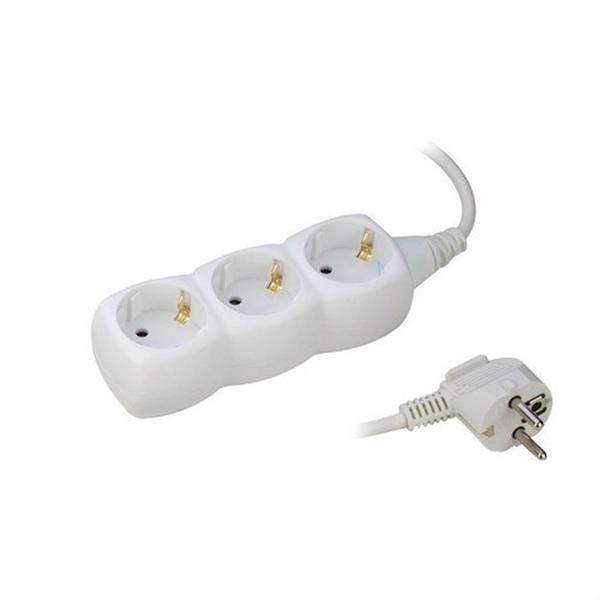 SIMON BM165806 Base 3 tomas con TT cable 1,5m 3G1 blanco