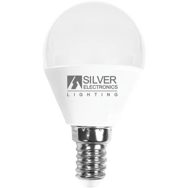 SILVER ELECTRONICS 961214 Lámpara LED esférica E14 470lm 5W 5000K 160° 25.000h