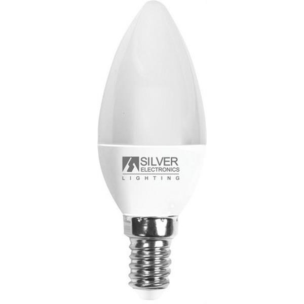 SILVER ELECTRONICS 970214 Lámpara LED vela E14 470lm 5W 3000K 160° 25.000h