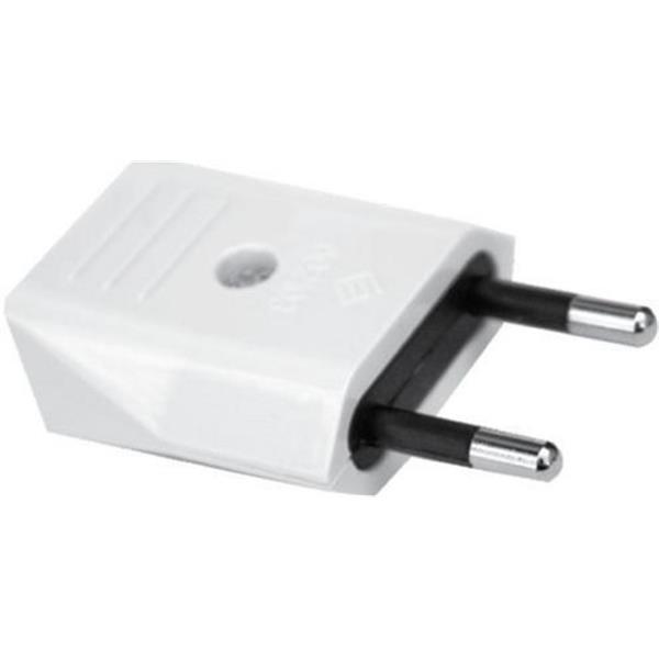 SILVER ELECTRONICS 9257 Clavija bipolar macho 10A 4mm plástico blanco granel