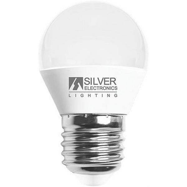 SILVER ELECTRONICS 960627 Lámpara LED esférica E27 560lm 6W 3000K 160° 25.000h