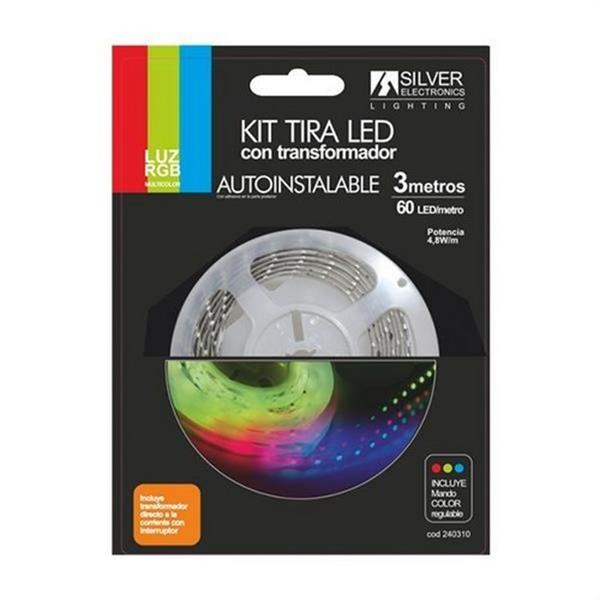 SILVER ELECTRONICS 240310 Kit tira led RGB 3m 7,2W/m 12V IP20