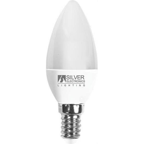 SILVER ELECTRONICS 971214 Lámpara LED vela E14 470lm 5W 5000K 160° 25.000h