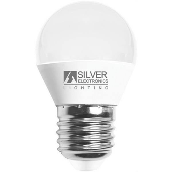 SILVER ELECTRONICS 960227 Lámpara LED esférica E27 470lm 5W 3000K 160° 25000h