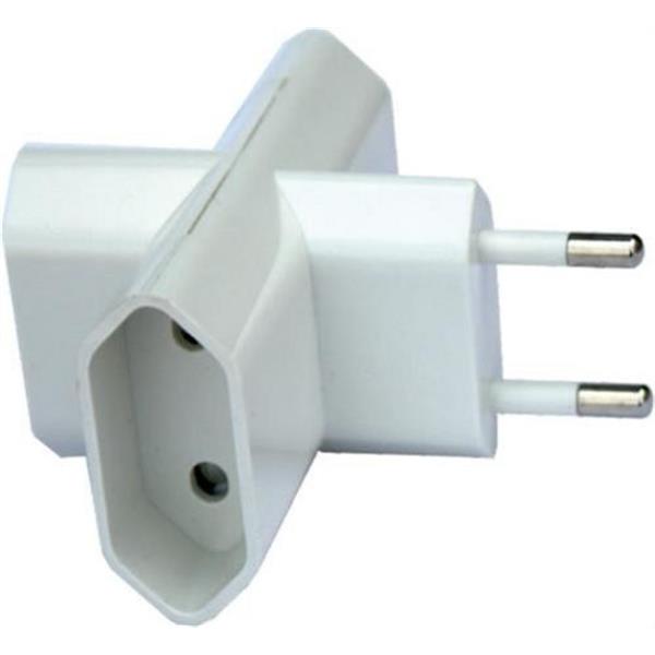 SILVER ELECTRONICS 9280 Adaptador bipolar 3 tomas 4mm 10A plástico blanco