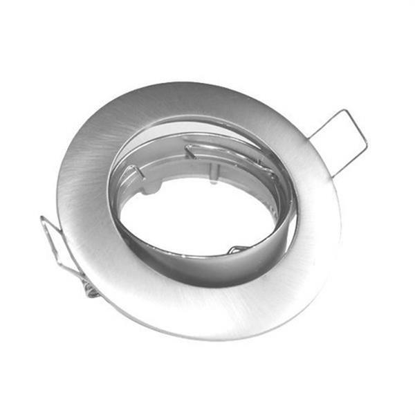 SILVER ELECTRONICS 911753 Aro circular basculante ZAMK 6G diámetro 83mm corte 75mm acabado níquel mate (GU10 incluido