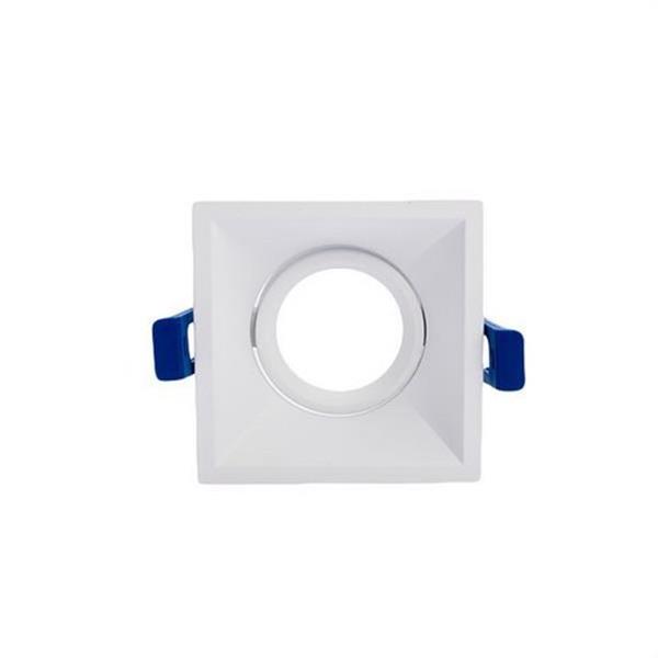 SILVER ELECTRONICS 930711 Aro cuadrado basculante BOLT 6G 90x90x55mm corte 80x80mm aluminio blanco (GU10 no incluido)