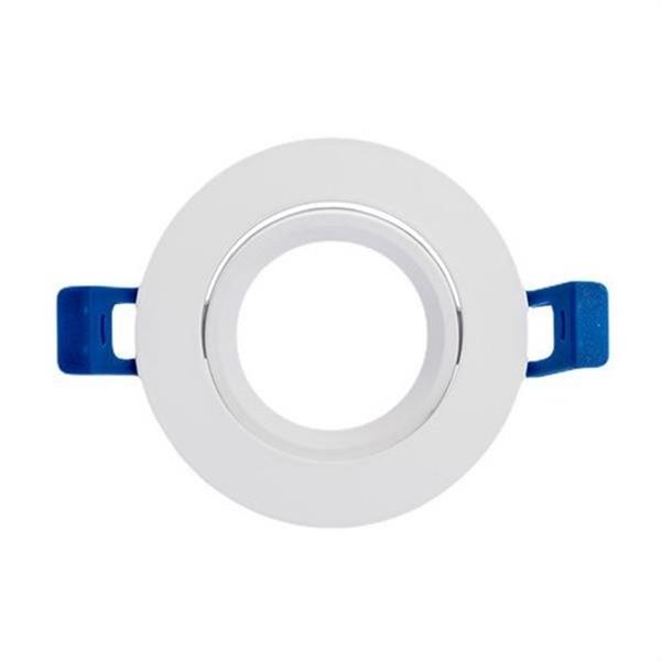 SILVER ELECTRONICS 911951 Aro de diseño BOLT basculante circular blanco (GU10 no incluido)