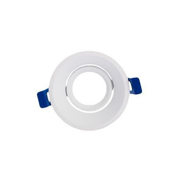 SILVER ELECTRONICS 930101 Aro circular basculante BOLT 6G 98x55mm corte 85mm aluminio blanco (GU10 no incluido)