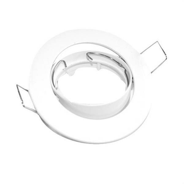 SILVER ELECTRONICS 911751 Aro circular basculante ZAMK 6G diámetro 83mm corte 75mm acabado blanco (GU10 incluido)