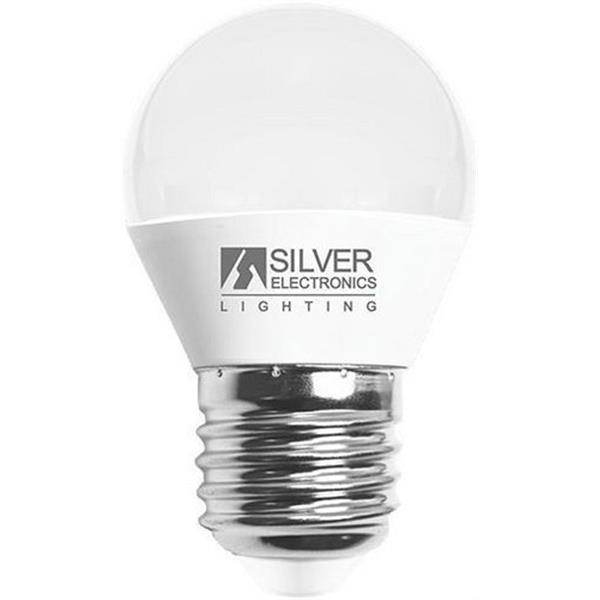 SILVER ELECTRONICS 960727 Lámpara LED esférica E27 660lm 7W 3000K 160° 25.000h