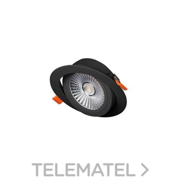 QUOLED 0013-12W-133 Downlight redondo basculante 12W de empotrar negro WW 3 años de garantía