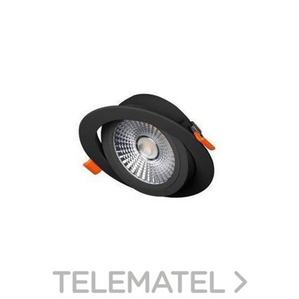 QUOLED 0013-12W-132 Downlight redondo basculante 12W de empotrar negro NW 3 años de garantía