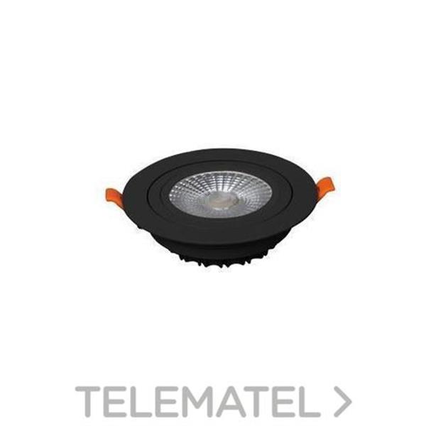 QUOLED 0013-6W-133 Downlight redondo basculante 6W de empotrar negro WW 3 años de garantía